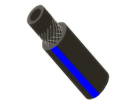 Рукав газовый Д=6,3 мм (черный с синей полосой)